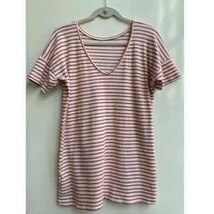 Zara Red & White Striped Dress S